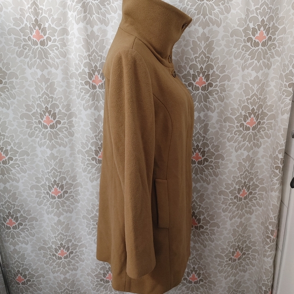 Cole Haan tan peacoat size 10 - Picture 5 of 8